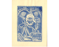 Ex libris,  F. Gally , Zwejonek,  2 kusy