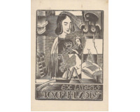 Ex libris, Hladký, Polívka, Procházka, JH, 4 ks