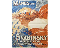 Plakát 170. výstava Mánes, Max Švabinský souborná výstava, 1932